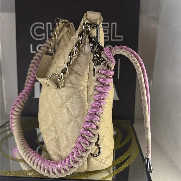 Kate Spade Quilted Beige and Pink Shoulder Bag - Picture 6 of 12